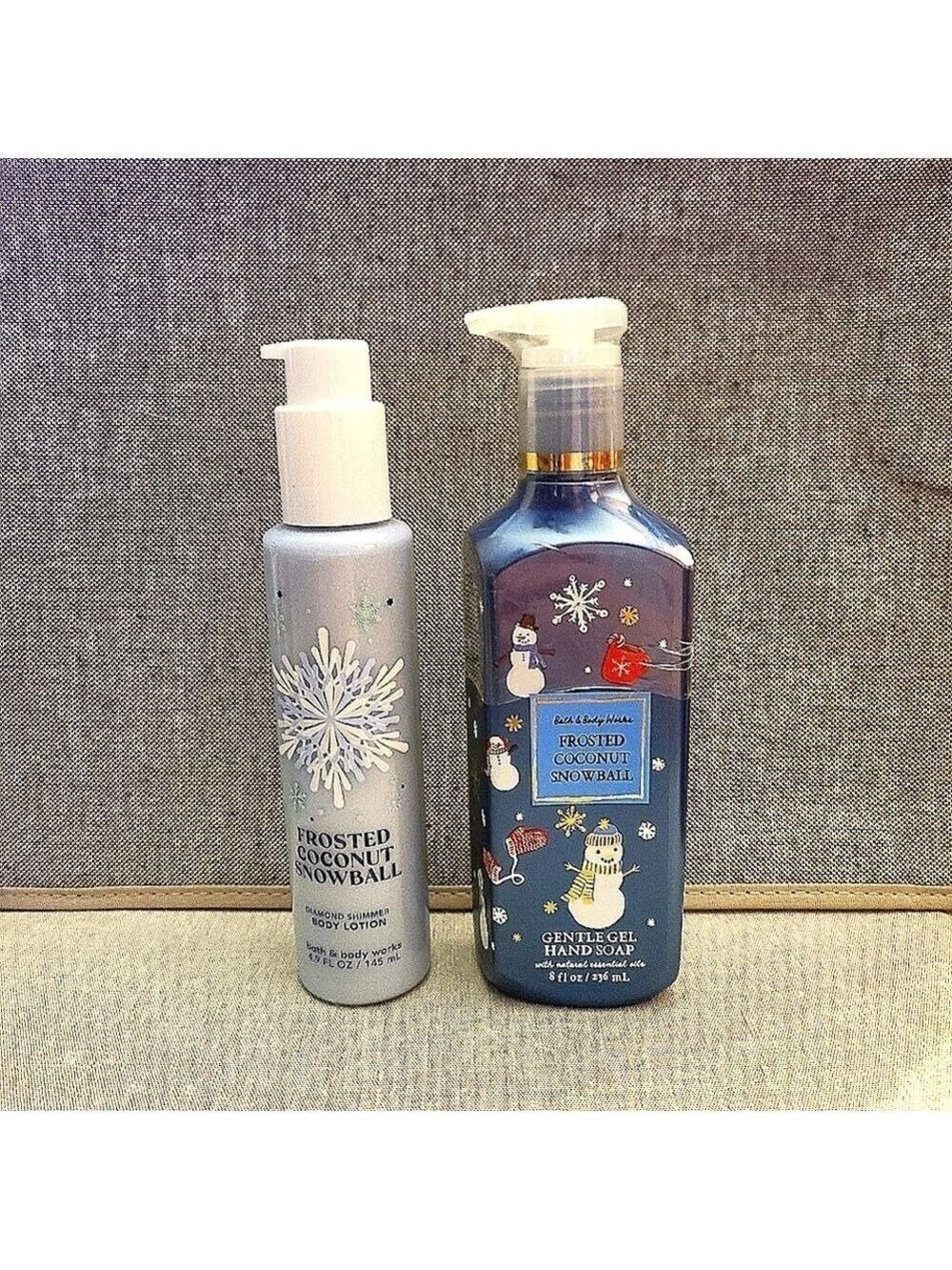 FROSTED COCONUT SNOWBALL DIAMOND SHIMMER BODY LOTION & GEL HAND SOAP SET